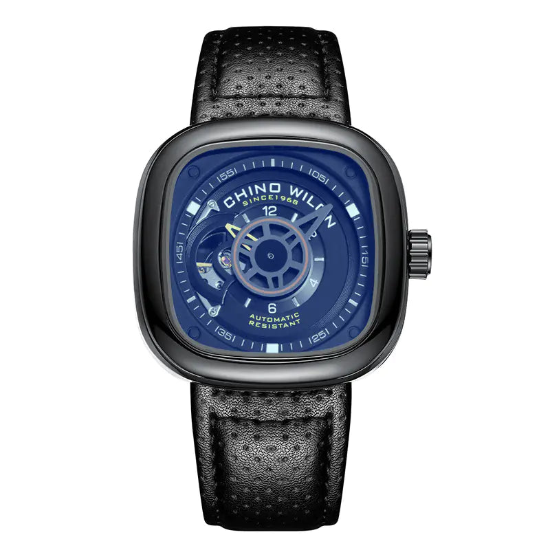 ⌚: Men's Automatic Mechanical Skeleton Watch - Premium Leather Band Timepiece