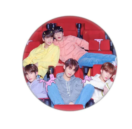 🔑: TXT Keychain and Badge Set - Tinplate Design