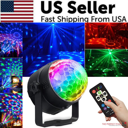 🕺 Disco Party Lights Strobe LED DJ Ball - Sound Activated Dance Lamp