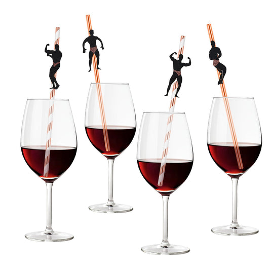 💍: 36 Pcs Bachelorette Straws - Funny Male Dancer Drinking Straws for Bachelorette & Bridal Shower Parties