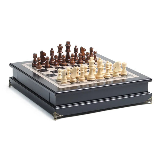♟️: Premium Wooden Chess Set – Intricately Carved Pieces for Teaching, Competition & Home Decor