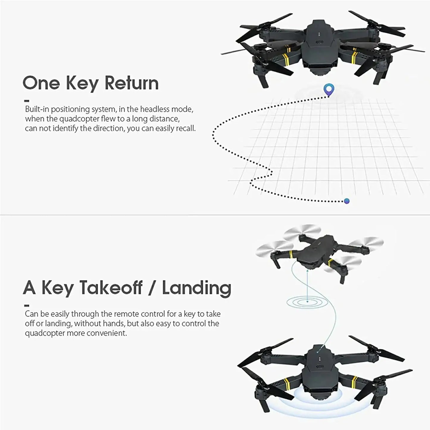 🚁: 4K HD Dual Camera Drone - WiFi FPV Foldable Quadcopter with Wide Angle