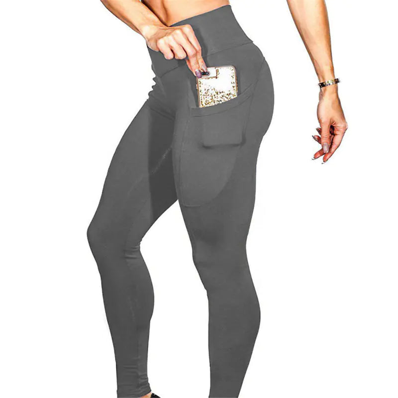 👖: High-Waist Yoga Pants - Butt Lift Leggings with Pockets