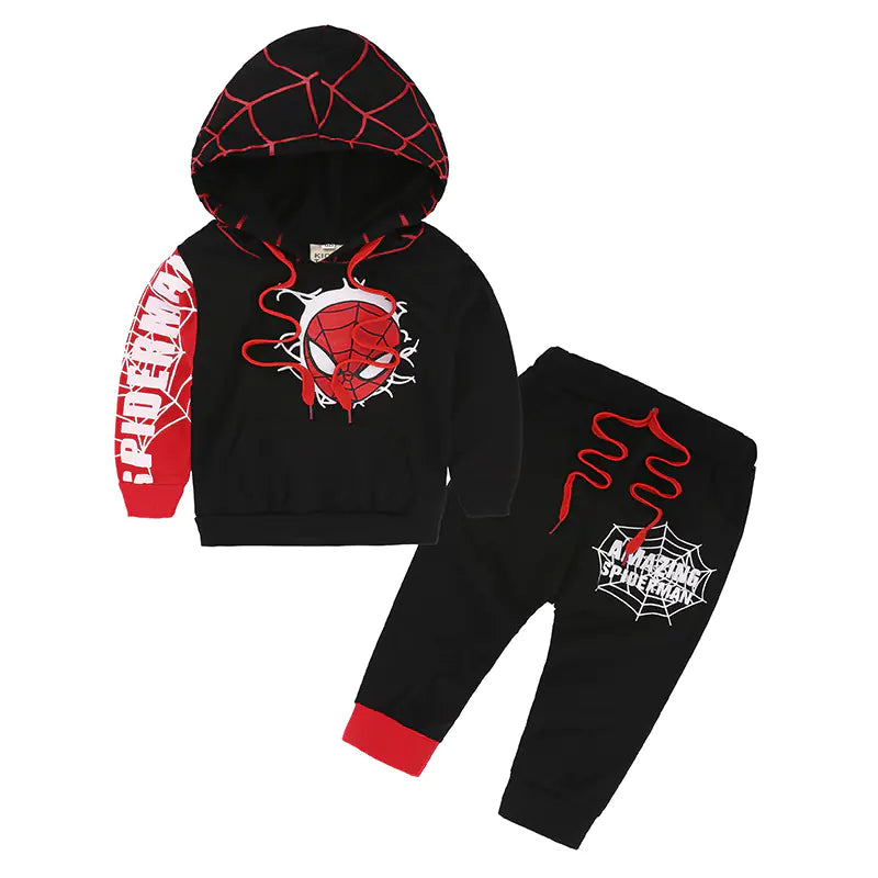 🕷️: Kids Cartoon Spider Suit Set for Spring and Autumn
