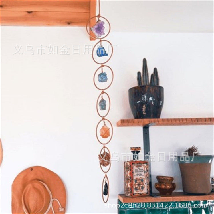 🔴🟢🔵: Raw Crystal 7 Gemstone Wall Decor