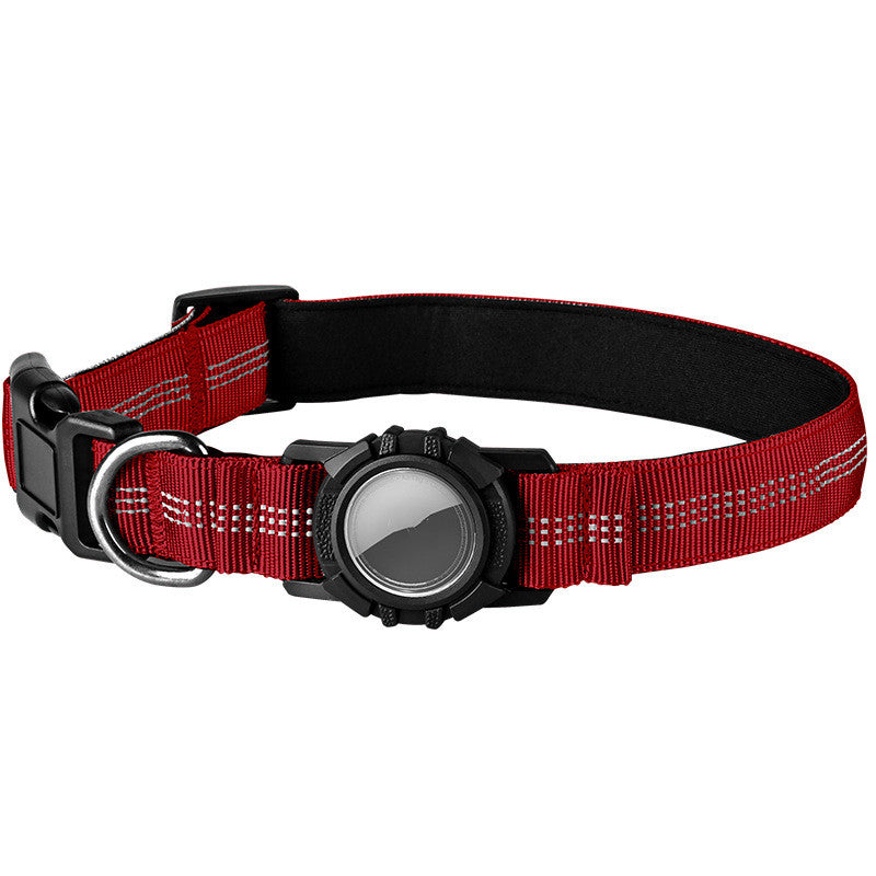 🐕: AirTag Dog Collar – Reflective Waterproof Collar with Transparent AirTag Cover