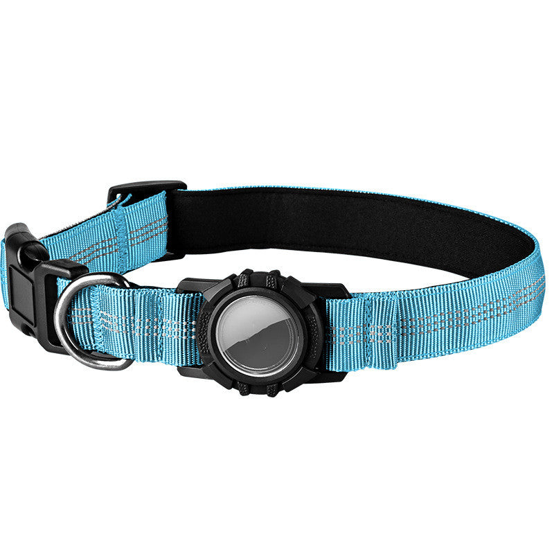 🐕: AirTag Dog Collar – Reflective Waterproof Collar with Transparent AirTag Cover