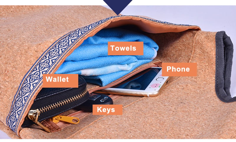 🧘: Cork Yoga Backpack — Eco-Friendly | 30x35x20cm | Lightweight 0.43kg Mat Carrier