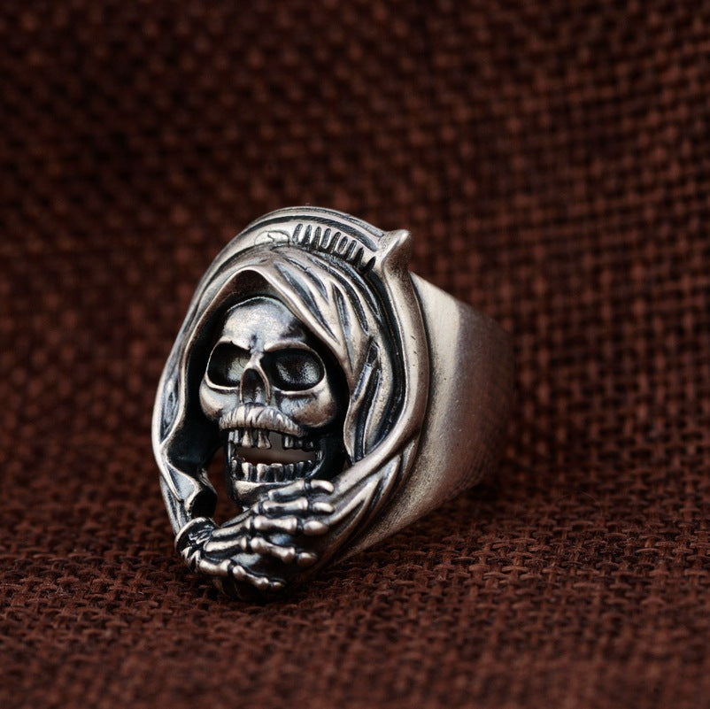 💀: Skull Ring — Adjustable Open Style Copper Statement Ring