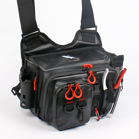 🎣: Iron Plate Fishing Bait Backpack — EVA Tackle Shoulder Bag for Anglers