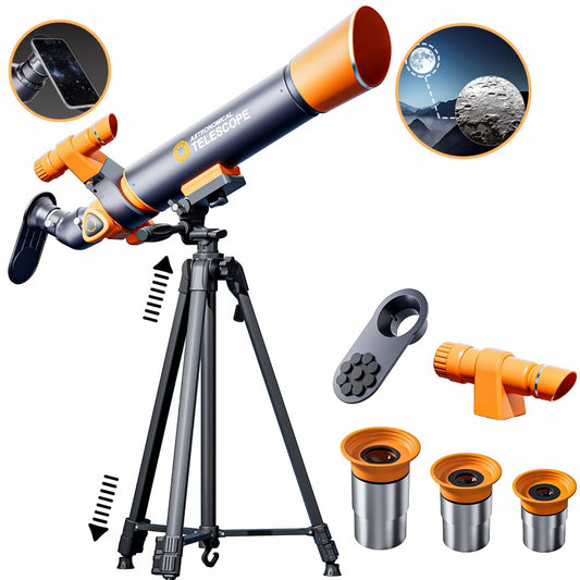 🔭: BEZGAR 70mm Refractor Telescope — 500mm Focal Length | 3 Eyepieces | AZ Mount, Tripod & Phone Adapter