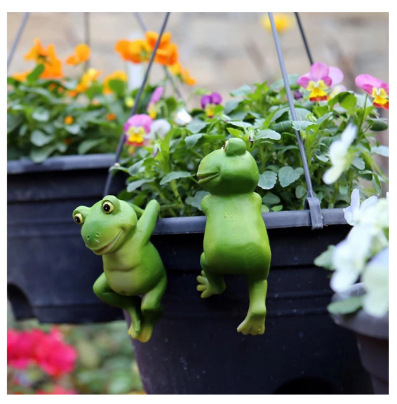🐸: Resin Frog Ornaments for Garden Flower Pot Decoration