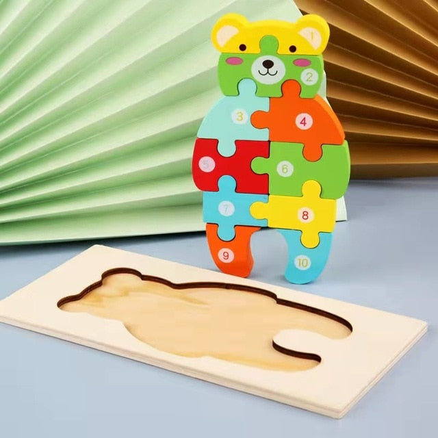 🐘: 3D Animal Cartoon Puzzle Toy | Early Education Fun