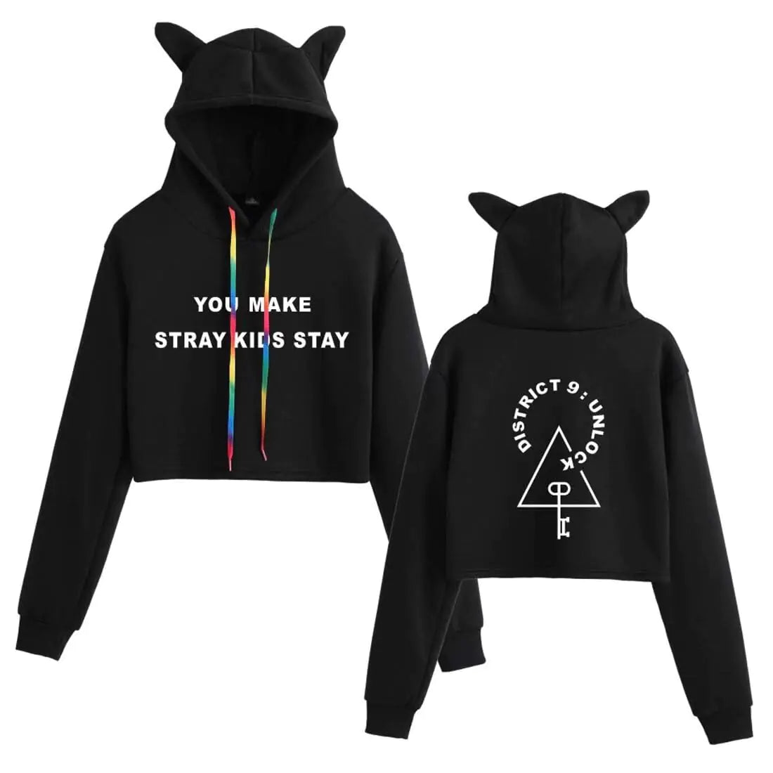 🎤: Kpop Stray Kids Hoodie Cat Ear Sweaters for Womens Felix Hyunjin Bangchan Hoodie Sweatshirt