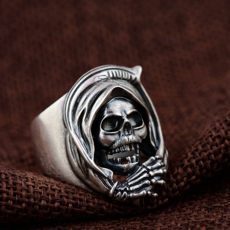💀: Skull Ring — Adjustable Open Style Copper Statement Ring