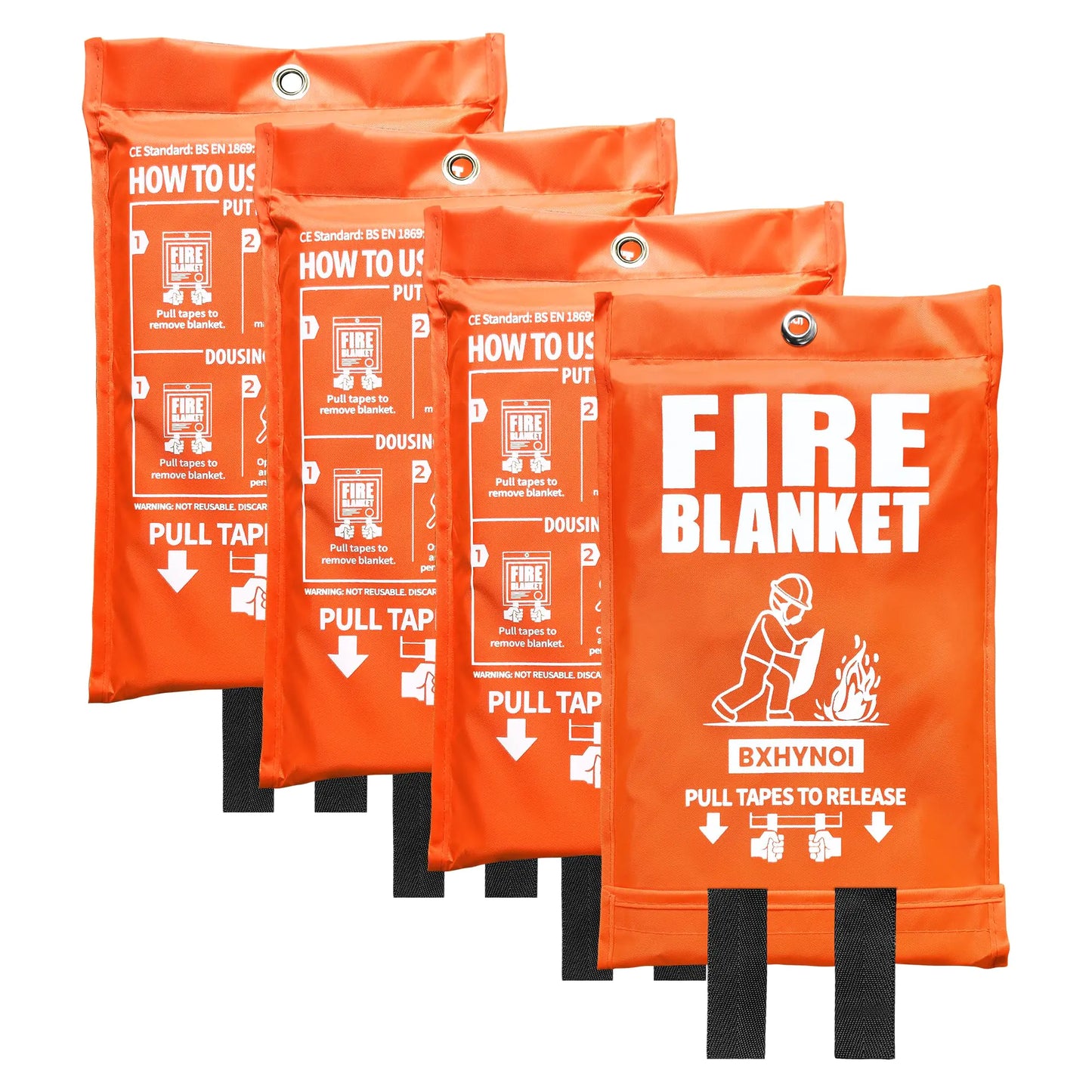 🚨: BXHYNOI Fire Blanket 40"x 40" 4 Pack Emergency Fire Blanket for Kitchen and Home
