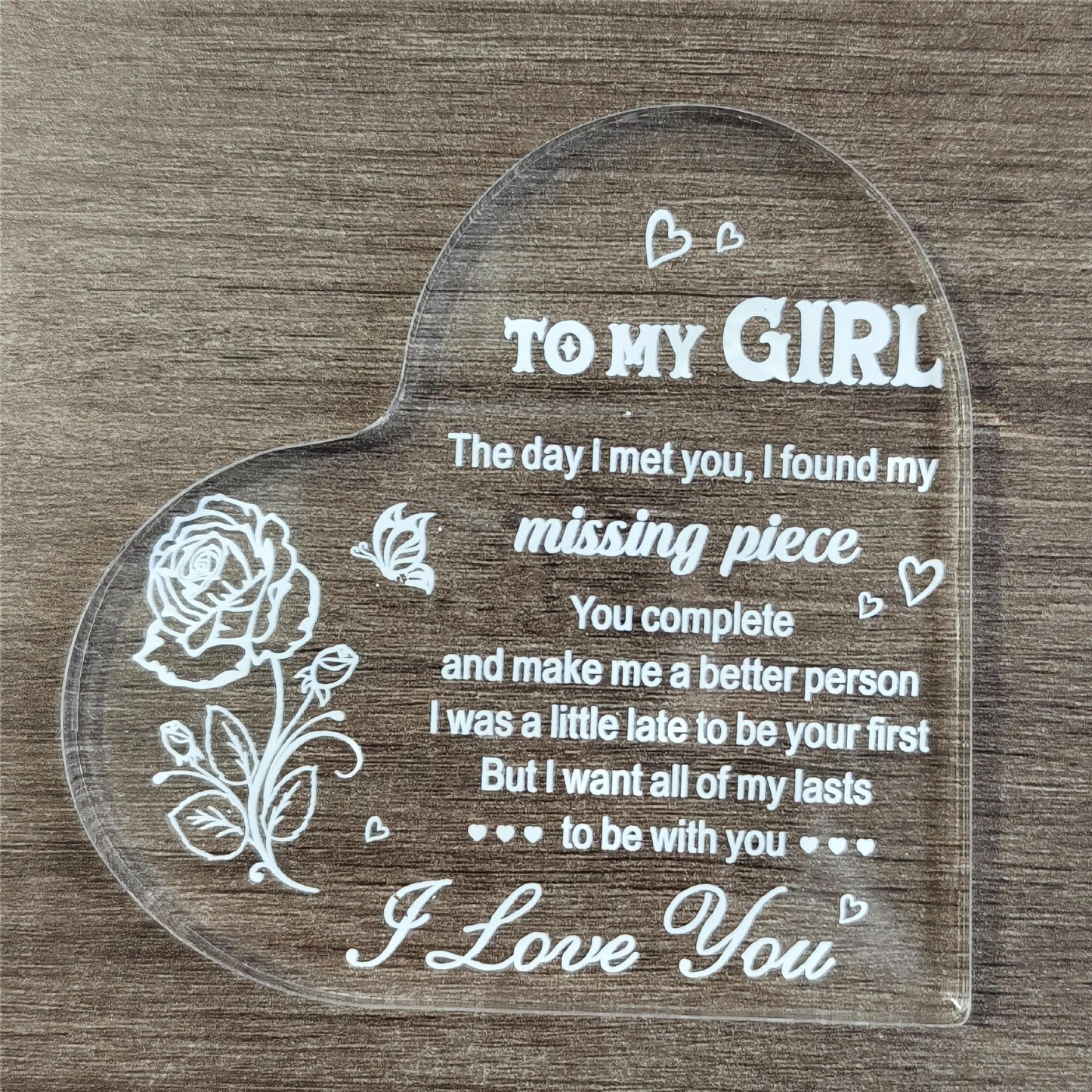 💝: Heart Acrylic Table Decor - Mother's & Father's Day Gift