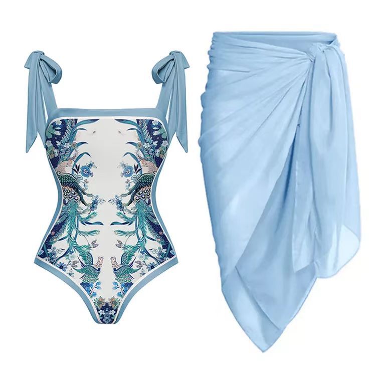 👙: Retro French One-Piece Swimsuit for Vacation