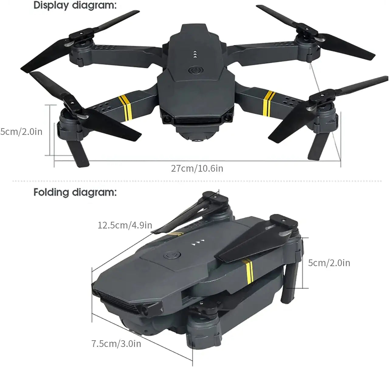 🚁: 4K HD Dual Camera Drone - WiFi FPV Foldable Quadcopter with Wide Angle