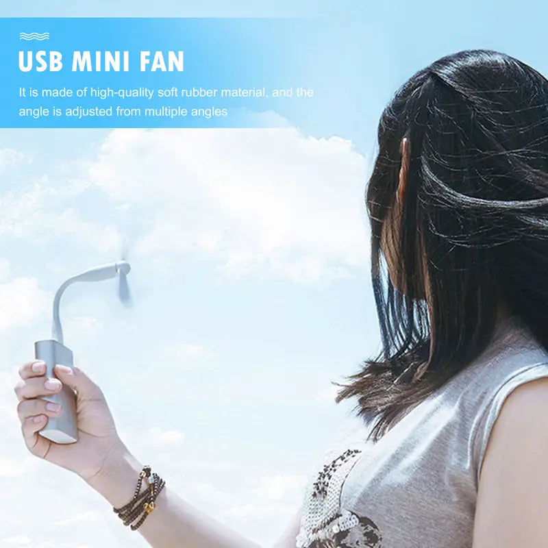 ⚡: Mini Flexible USB Handheld Cooling Fan for Devices