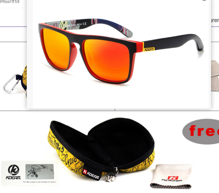 🕶️: Сонцезахисні окуляри KDEAM Square Polarized для активного відпочинку — окуляри для спорту та водіння