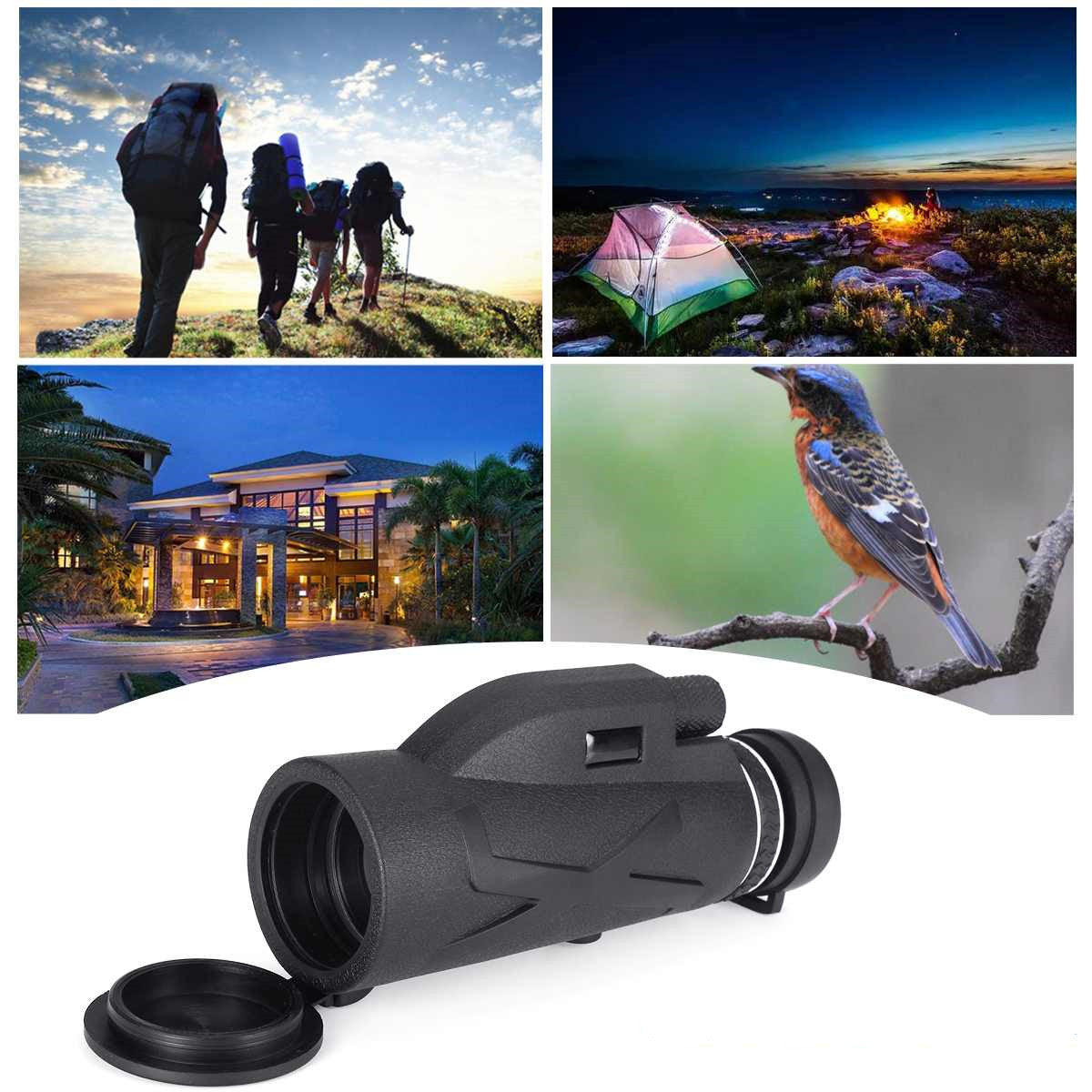 🔭: 80x Portable Monocular Telescope — BAK4 Prism | 40mm Objective | Phone Clip Included | Birdwatching, Hiking & Outdoor Adventures