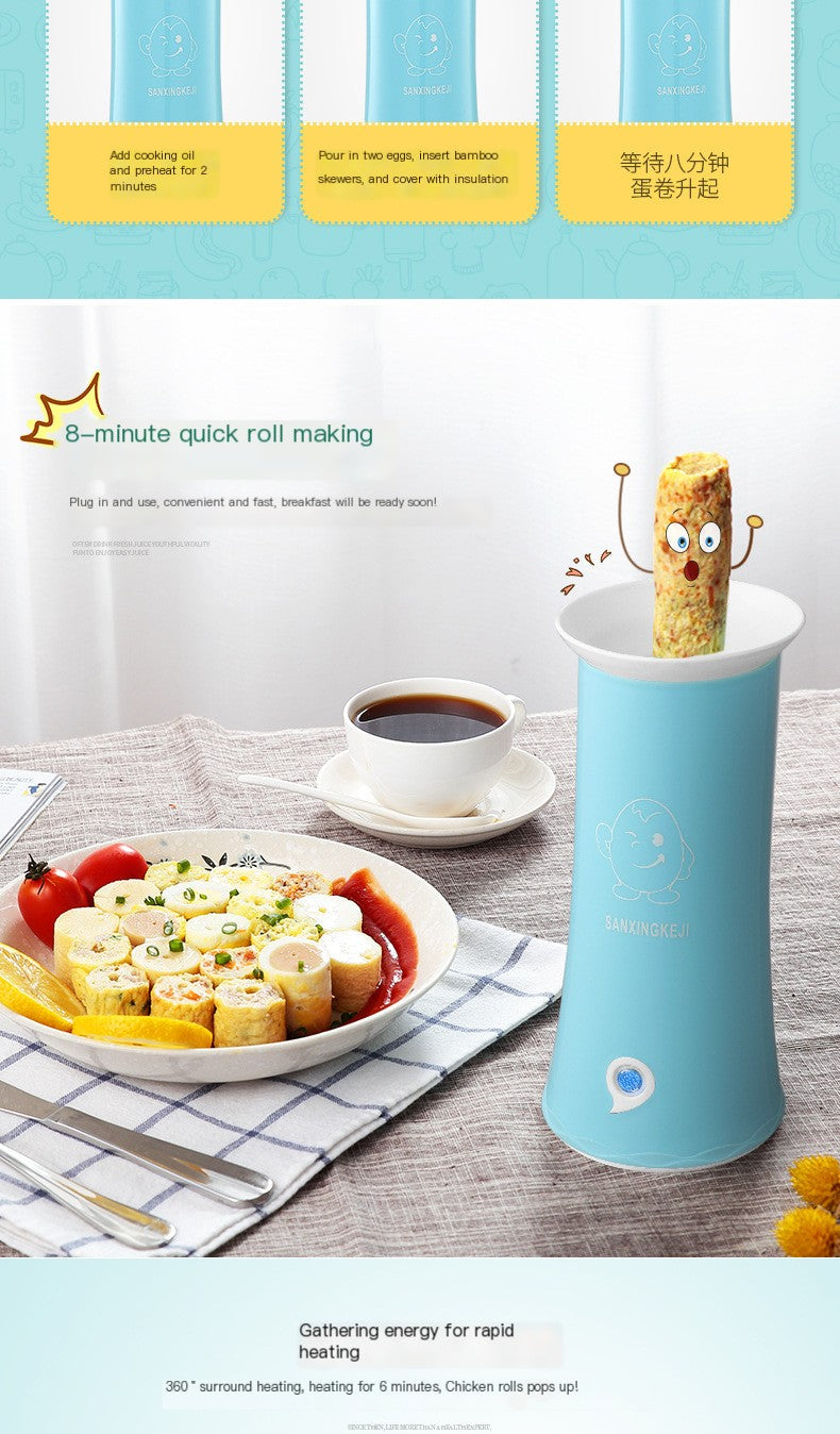 🍳: Automatic Egg Roll Maker & Mini Steamer Machine – 8-Minute Breakfast in a Snap