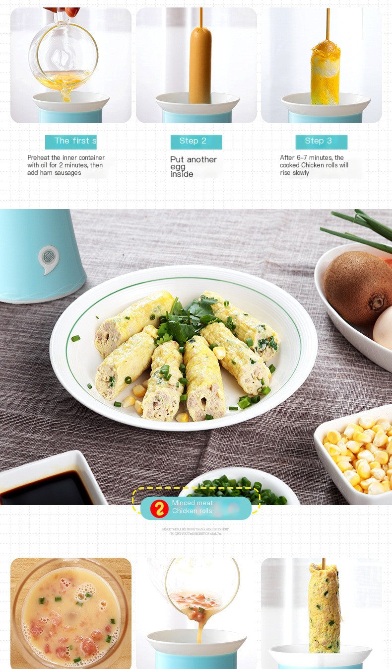 🍳: Automatic Egg Roll Maker & Mini Steamer Machine – 8-Minute Breakfast in a Snap
