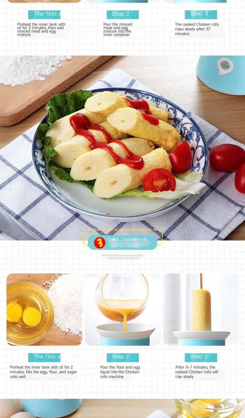 🍳: Automatic Egg Roll Maker & Mini Steamer Machine – 8-Minute Breakfast in a Snap
