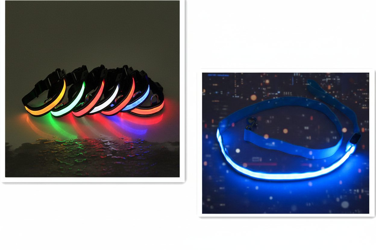 Enhanced LED Dog Collar & Leash Set