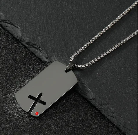 Punk Laser-Cut Stainless Steel Necklace