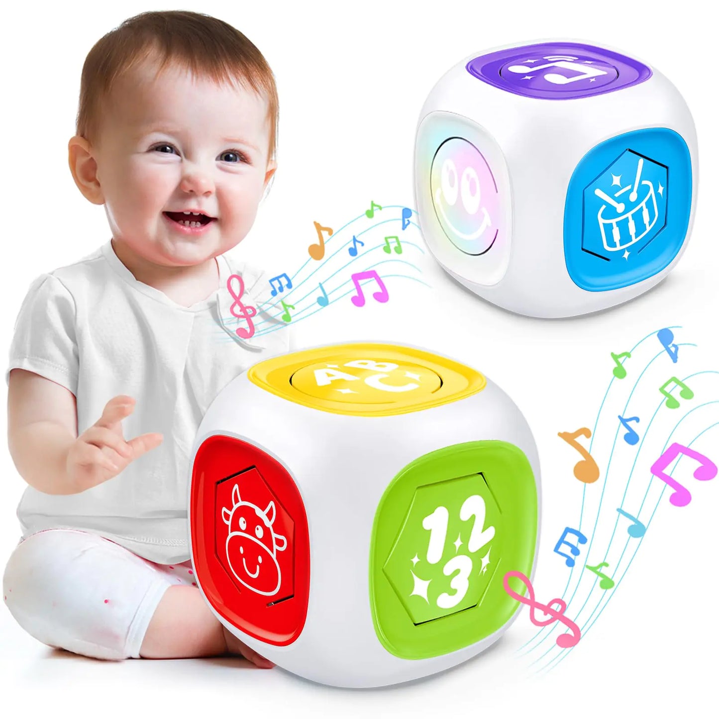 🧸: Bilingual Learning Cube with Music & Light for 1+ Year Olds