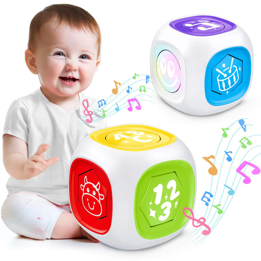 🧸: Bilingual Learning Cube with Music & Light for 1+ Year Olds