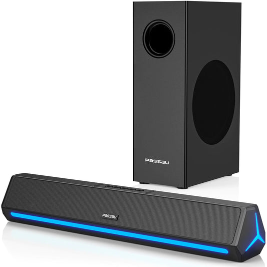 🔊 Passau TV Soundbar 2.1ch HiFi - Deep Bass Bluetooth Sound Bar with HDMI ARC