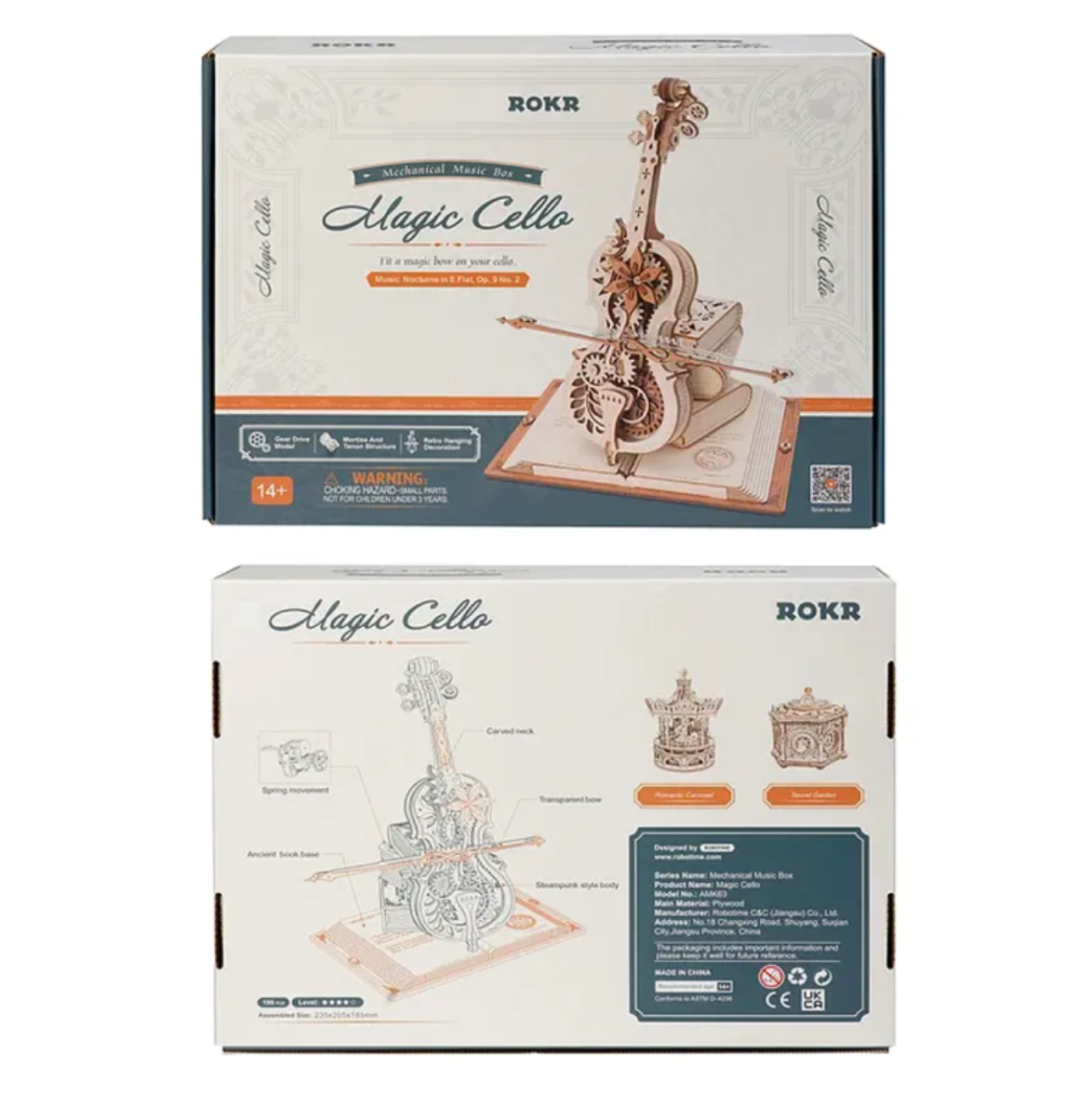 🎻: Magic Cello 3D Wooden Puzzle Music Box