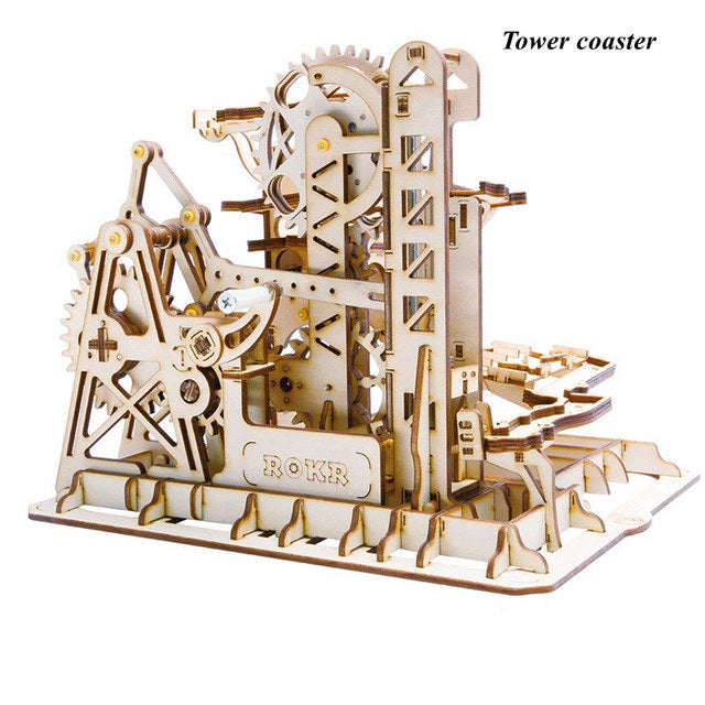 ⚙️: 3D Wooden Mechanical Coaster Puzzle | 4 Designs