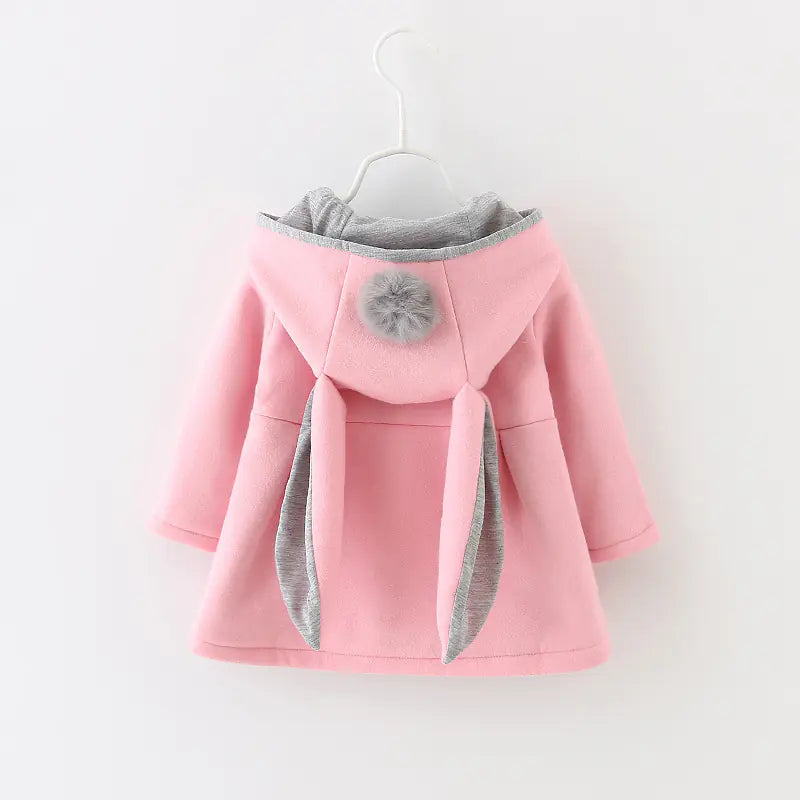 🧥: Cotton Rabbit Ear Hooded Jacket for Kids