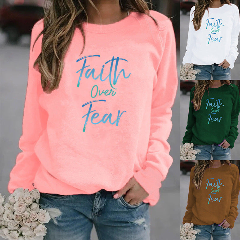 👗: Women's Printed Crew Neck Sweater Top