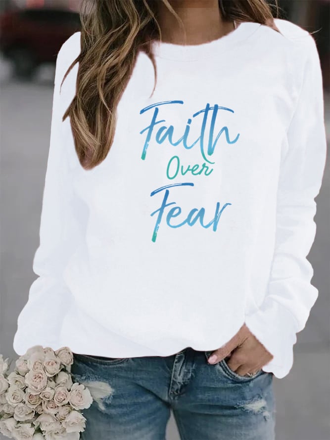 👗: Women's Printed Crew Neck Sweater Top
