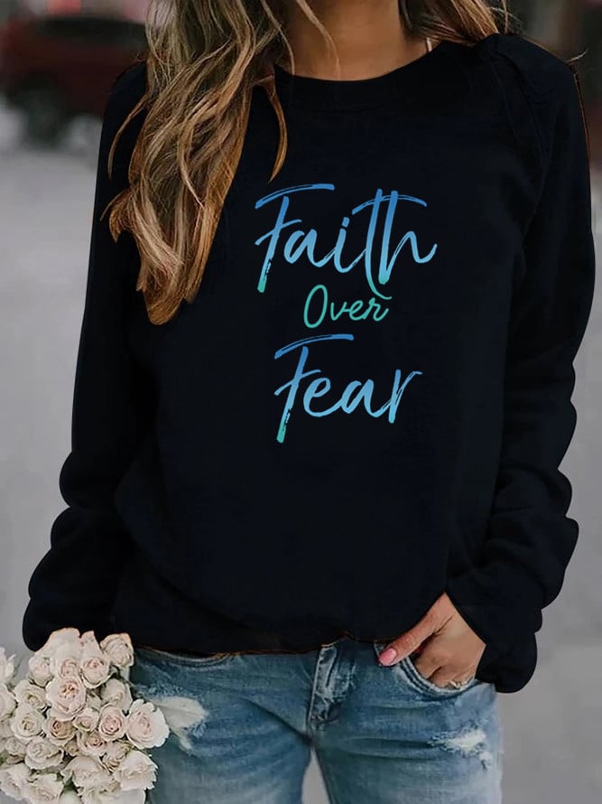 👗: Women's Printed Crew Neck Sweater Top