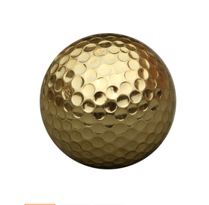 ⛳: Gold Color Golf Ball — Premium Synthetic Rubber Golf Ball