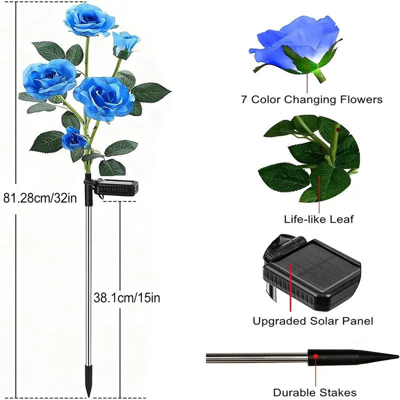 🌹: Color-Changing Solar Garden Roses