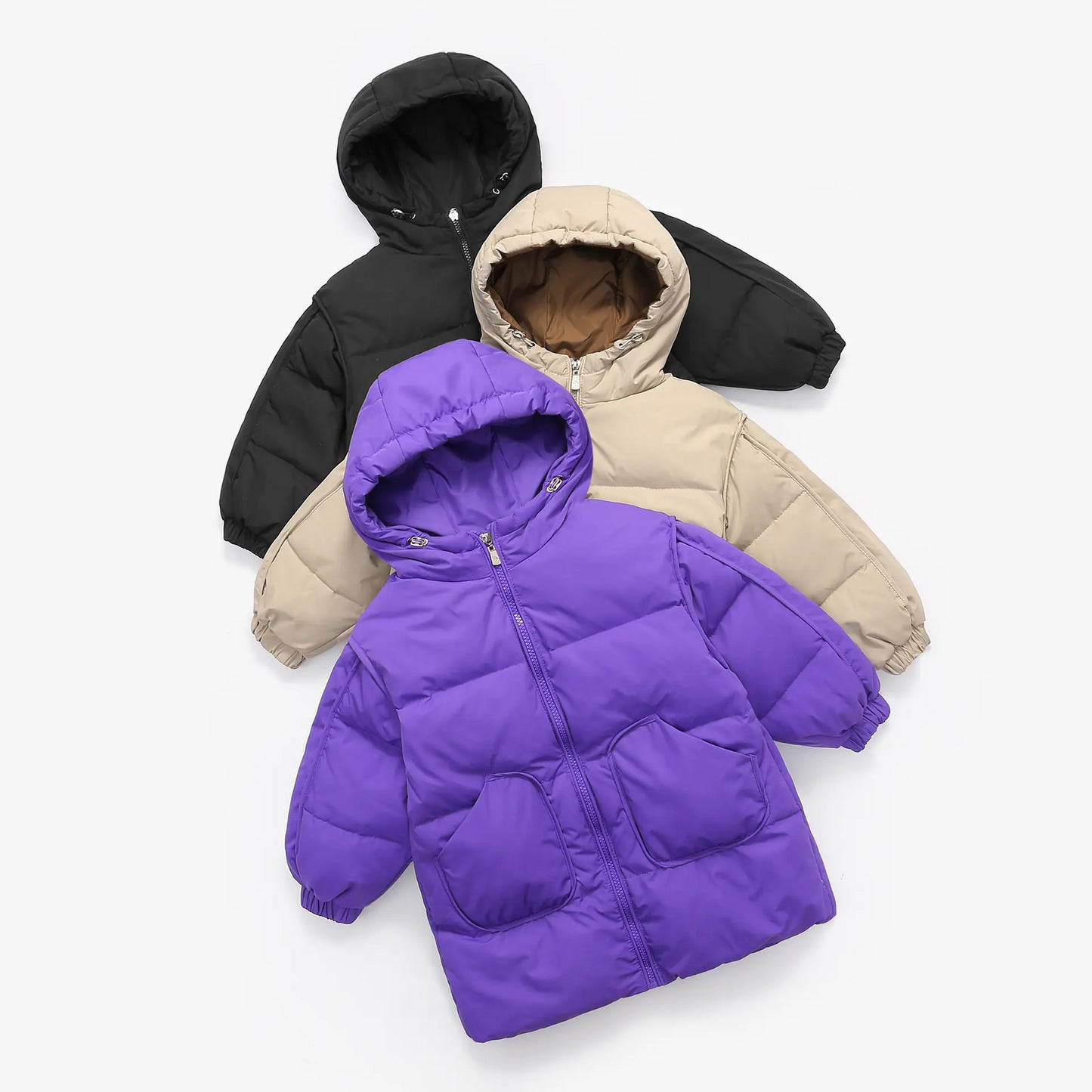 🧥: Thick Kids' Down Jacket - Mid-Length Unisex Winter Coat