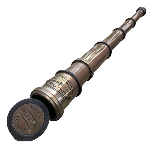 🔭: AS Handicrafts 16" Brass Nautical Spyglass — Fully Functioning Royal Navy Replica Telescope | Vintage Pirate Maritime Gift