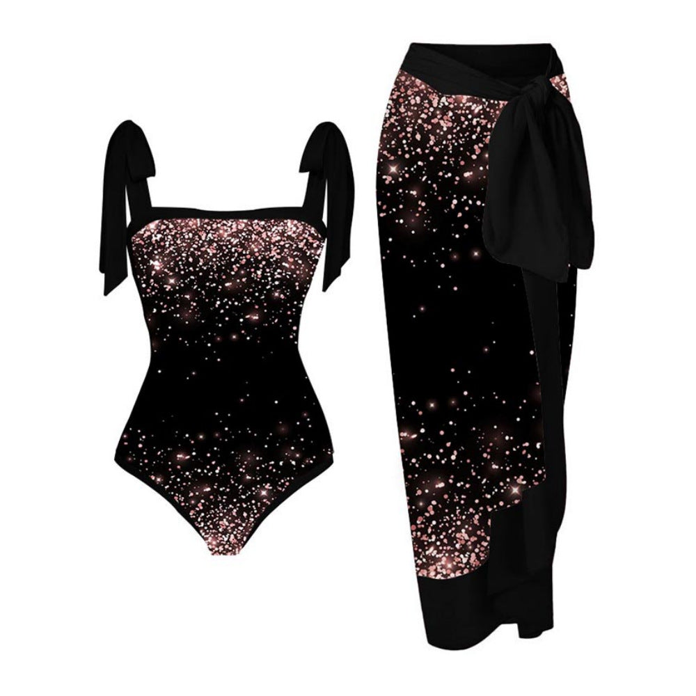 👙: Retro French One-Piece Swimsuit for Vacation