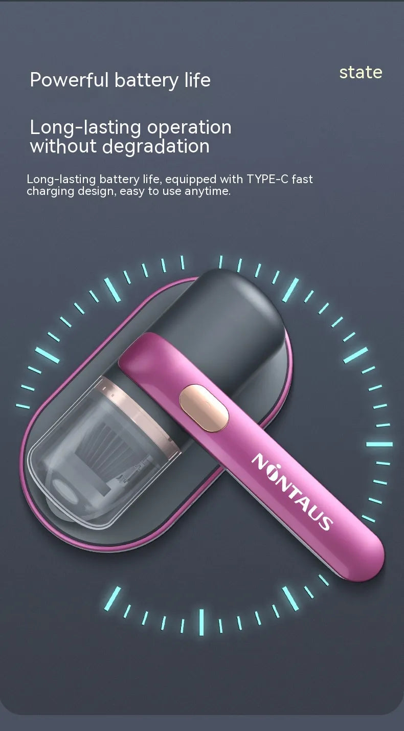 🦠: Electric UV Mite Remover & Mini Vacuum - Dual Action Sanitizer