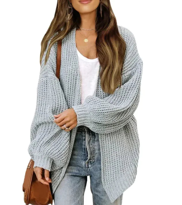 🧥: Loose Retro Sweater Coat Women's Mid-length Knitted Cardigan