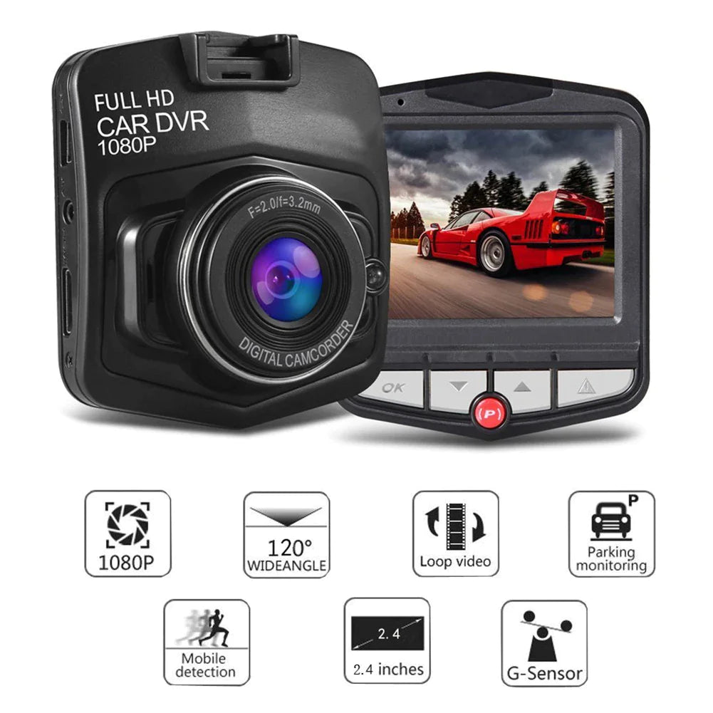 📹: 2.4" Full HD 1080P Dash Cam - Car DVR Front/Rear Camera with Night Vision