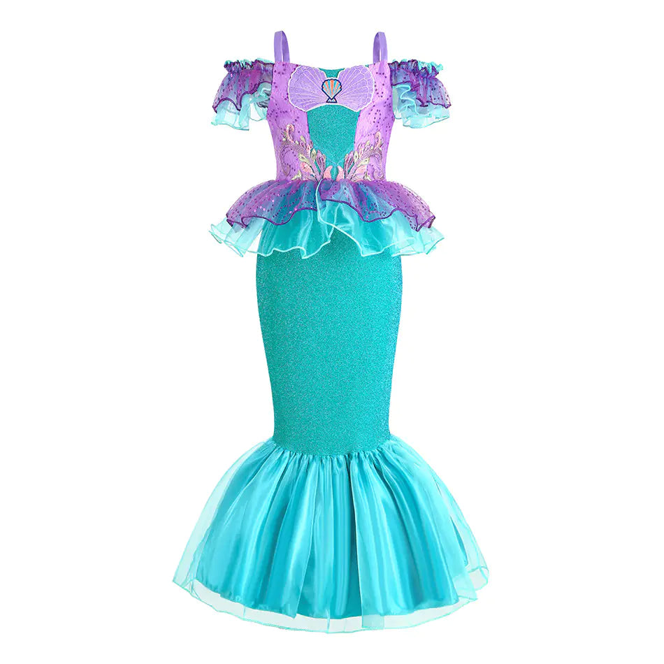 🧜‍♀️: Halloween Mermaid Dress for Girls - Ariel Style