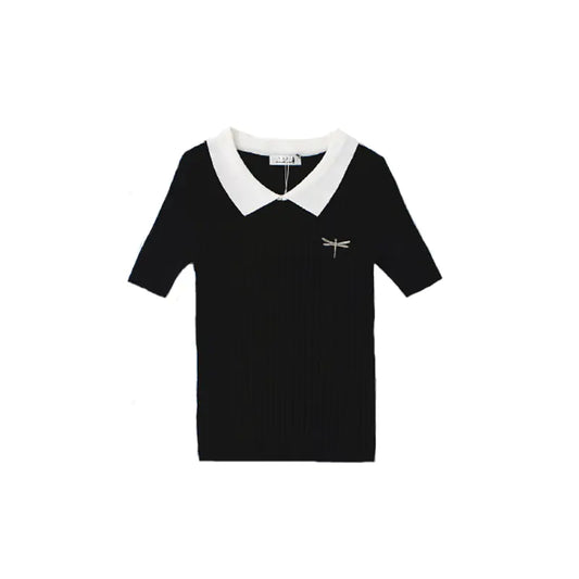 👗: Jennie Style Blackpink Inspired Polo Knit Top for Women